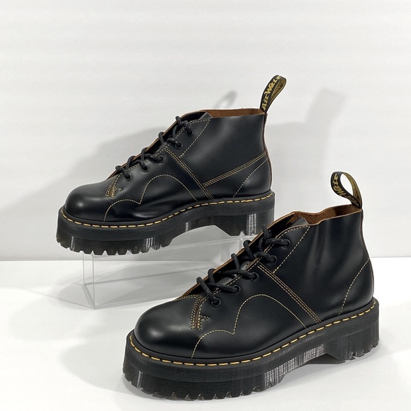 NEW DR MARTENS CHURCH QUAD PLATFORM BOOTS - Picture 8 of 10